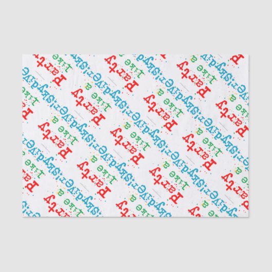 Partij als een SKYDIVER! Tissuepapier (Voorkant)