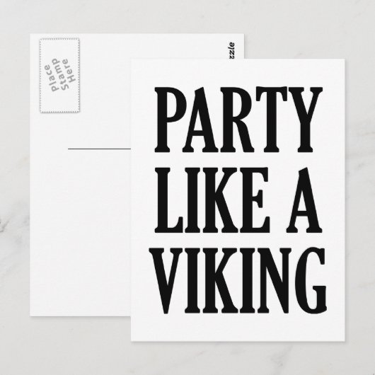 Partij als een Viking Briefkaart (Voorkant / Achterkant)