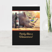Partij als een Winoceros Birthday Kaart (Voorkant)