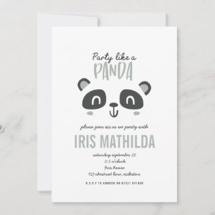 Partij als panda zwart + witte monochrome verjaard
