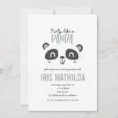 Partij als panda zwart + witte monochrome verjaard (Voorkant)