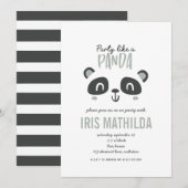 Partij als panda zwart + witte monochrome verjaard (Voorkant / Achterkant)