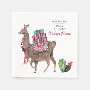 Partij baby shower   Llama   Papier van Napels Servet