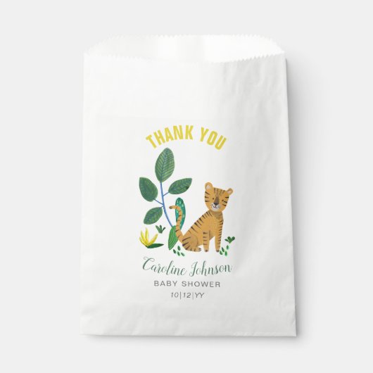 Partij baby shower | Tijger | Gift Favor Bags Bedankzakje (Voorkant)