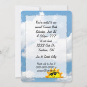 Partij ballon in de lucht kaart (Achterkant)