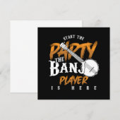 Partij Banjo Player is hier Instrument Music Cadea Kaart (Voorkant / Achterkant)