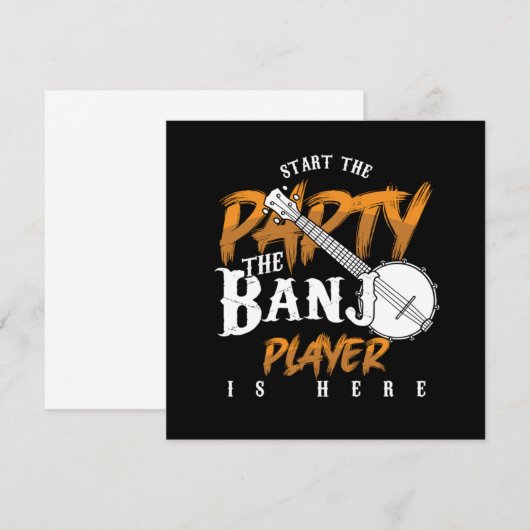 Partij Banjo Player is hier Instrument Music Cadea Kaart (Voorkant / Achterkant)