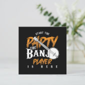 Partij Banjo Player is hier Instrument Music Cadea Kaart (Staand voorkant)