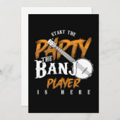 Partij Banjo Player is hier Instrument Music Cadea Kaart (Voorkant / Achterkant)