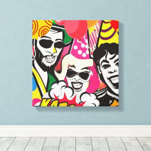 Partij bij canvas afdruk (Insitu (Houten vloer))