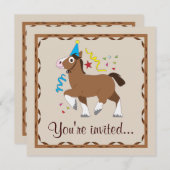 Partij bij de geboorte van paarden kaart (Voorkant / Achterkant)