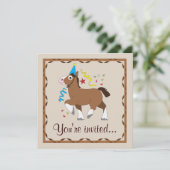 Partij bij de geboorte van paarden kaart (Staand voorkant)