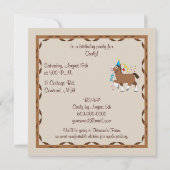 Partij bij de geboorte van paarden kaart (Achterkant)