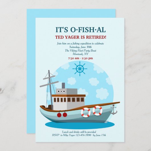 Partij bij de Geviste uitnodiging (Voorkant / Achterkant)