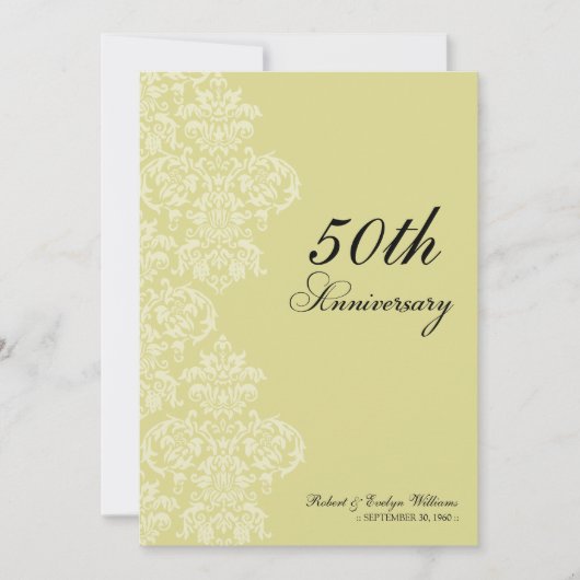 partij bij de Jubileum Invite (champagne) Kaart (Voorkant)