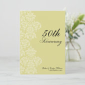 partij bij de Jubileum Invite (champagne) Kaart (Staand voorkant)