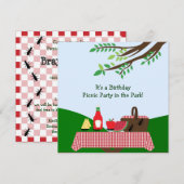 Partij bij de picknick : Uitnodiging (Voorkant / Achterkant)