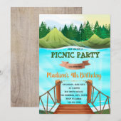 Partij bij de themauitnodiging voor het verjaardag kaart (Voorkant / Achterkant)