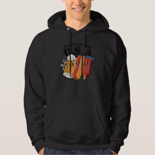 Partij bij de vierde Mok hotdog in de VS op 4 juli Hoodie
