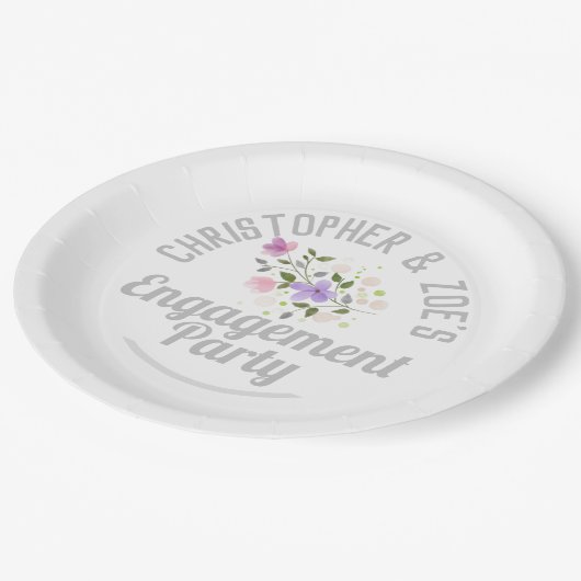 Partij bij de viering van een Verloving Papieren Bordje (Gekanteld)