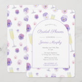 Partij bij de Vrijgezellenfeest Lavender Petals en Kaart (Voorkant / Achterkant)