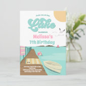 Partij bij de zomerwaterboot kaart (Staand voorkant)