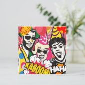 Partij bij feestdagenkaart (Staand voorkant)