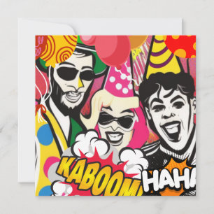 Partij bij feestdagenkaart