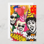 Partij bij feestdagenkaart (Voorkant / Achterkant)