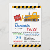 PARTIJ BIJ HET BOUWTEAM BIRTHDAY KAART (Voorkant / Achterkant)