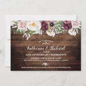 Partij bij het Jubileum voor Floral Wedding Kaart (Voorkant)