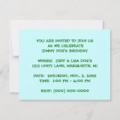 PARTIJ BIJ MIJN PAD LILY-PAD LEAPING FROGS INVITAT KAART (Achterkant)