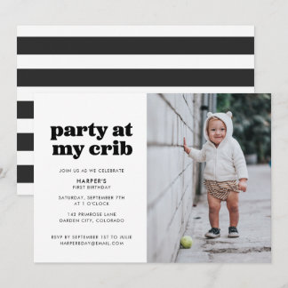 Partij bij Mijn Wieg 1e verjaardag Kaart