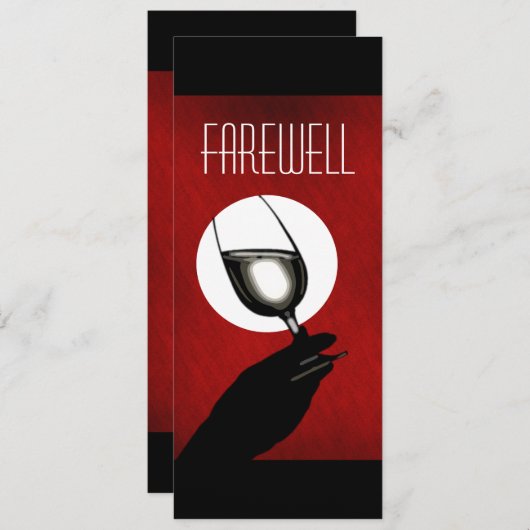 PARTIJ bij pensionering die afscheid neemt van afs Kaart (Voorkant / Achterkant)