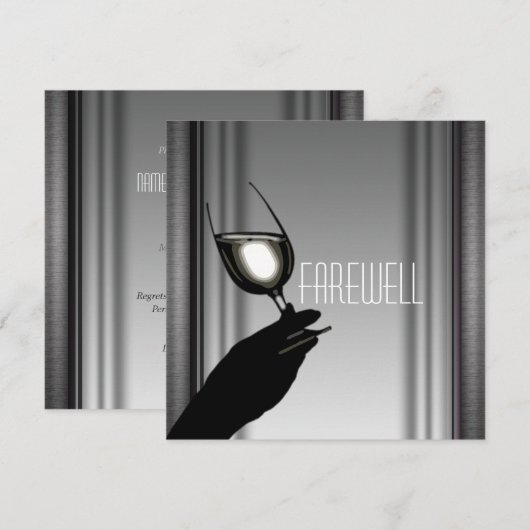 PARTIJ bij pensionering die afscheid neemt van afs Kaart (Voorkant / Achterkant)