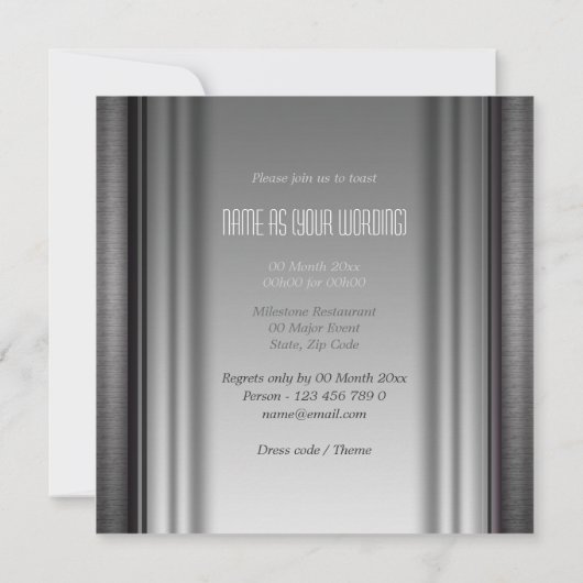 PARTIJ bij pensionering die afscheid neemt van afs Kaart (Achterkant)