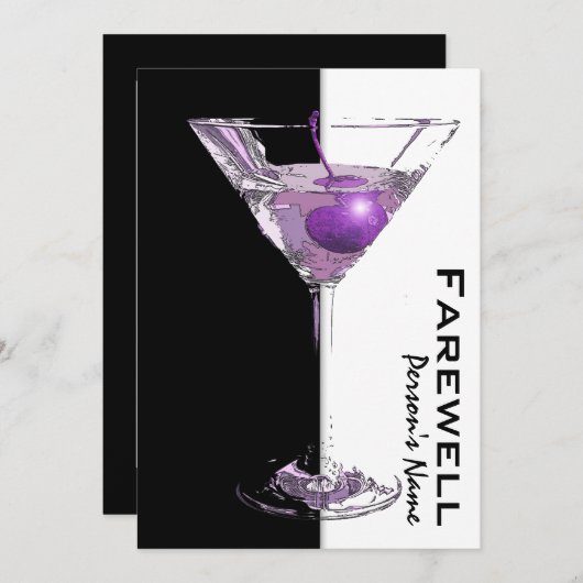 PARTIJ bij pensionering die afscheid neemt van afs Kaart (Voorkant / Achterkant)