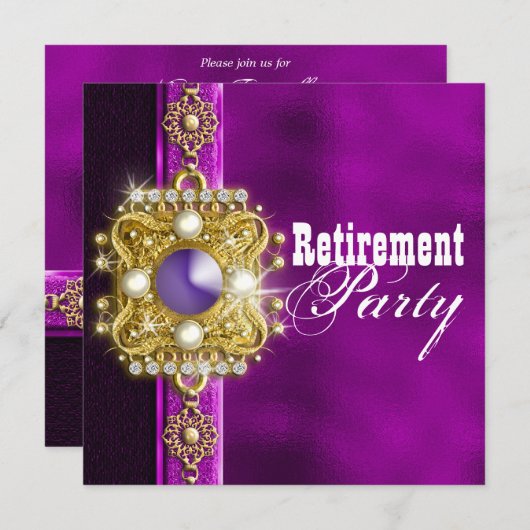 PARTIJ bij pensionering die afscheid neemt van afs Kaart (Voorkant / Achterkant)