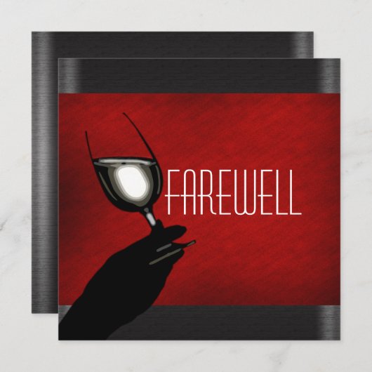 PARTIJ bij pensionering die afscheid neemt van afs Kaart (Voorkant / Achterkant)