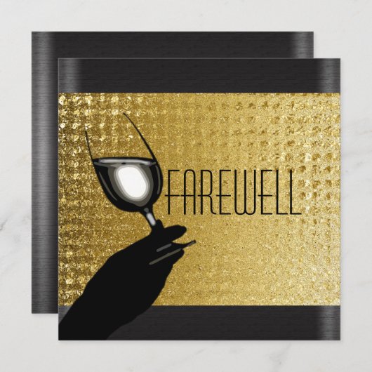 PARTIJ bij pensionering die afscheid neemt van afs Kaart (Voorkant / Achterkant)