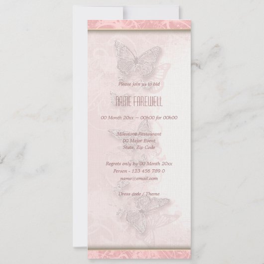 PARTIJ bij pensionering die afscheid neemt van afs Kaart (Achterkant)