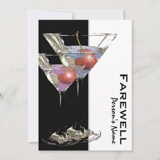 PARTIJ bij pensionering die afscheid neemt van afs Kaart (Voorkant)