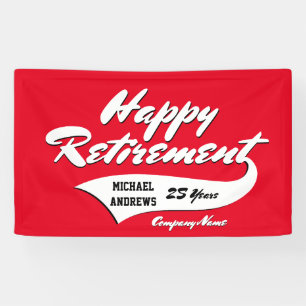 PARTIJ bij pensionering personaliseren Spandoek
