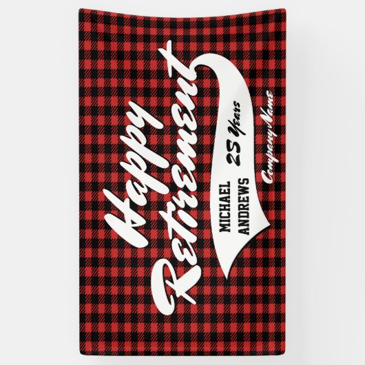 PARTIJ bij pensionering personaliseren Spandoek (Verticaal)