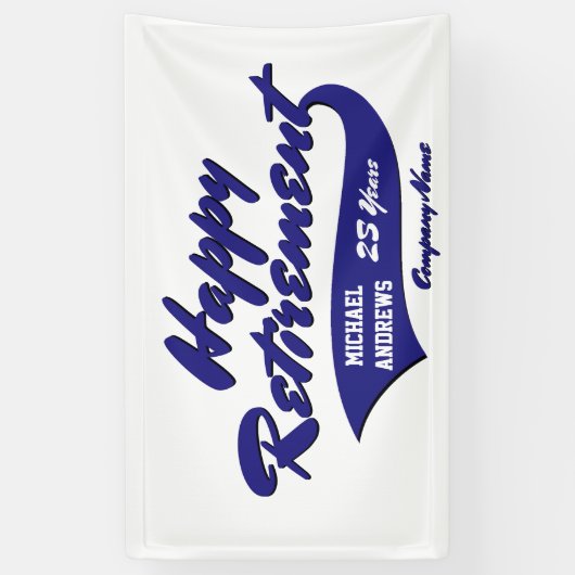 PARTIJ bij pensionering personaliseren Spandoek (Verticaal)