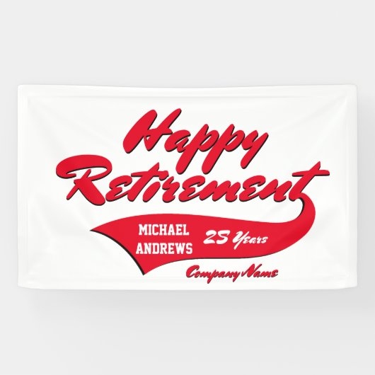 PARTIJ bij pensionering personaliseren Spandoek (Horizontaal)