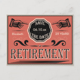  PARTIJ bij pensionering sparen de datum Aankondigingskaart