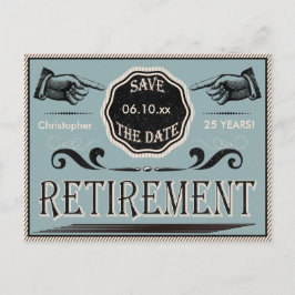  PARTIJ bij pensionering sparen de datum Aankondigingskaart