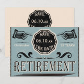 PARTIJ bij pensionering sparen de datum Kaart (Voorkant / Achterkant)