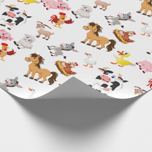 Partij boerderij cadeaupapier (Hoek)